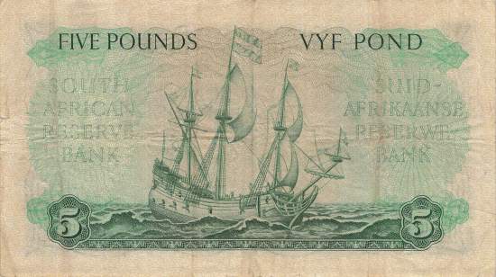 Südafrika p96c 5 Pounds 1957